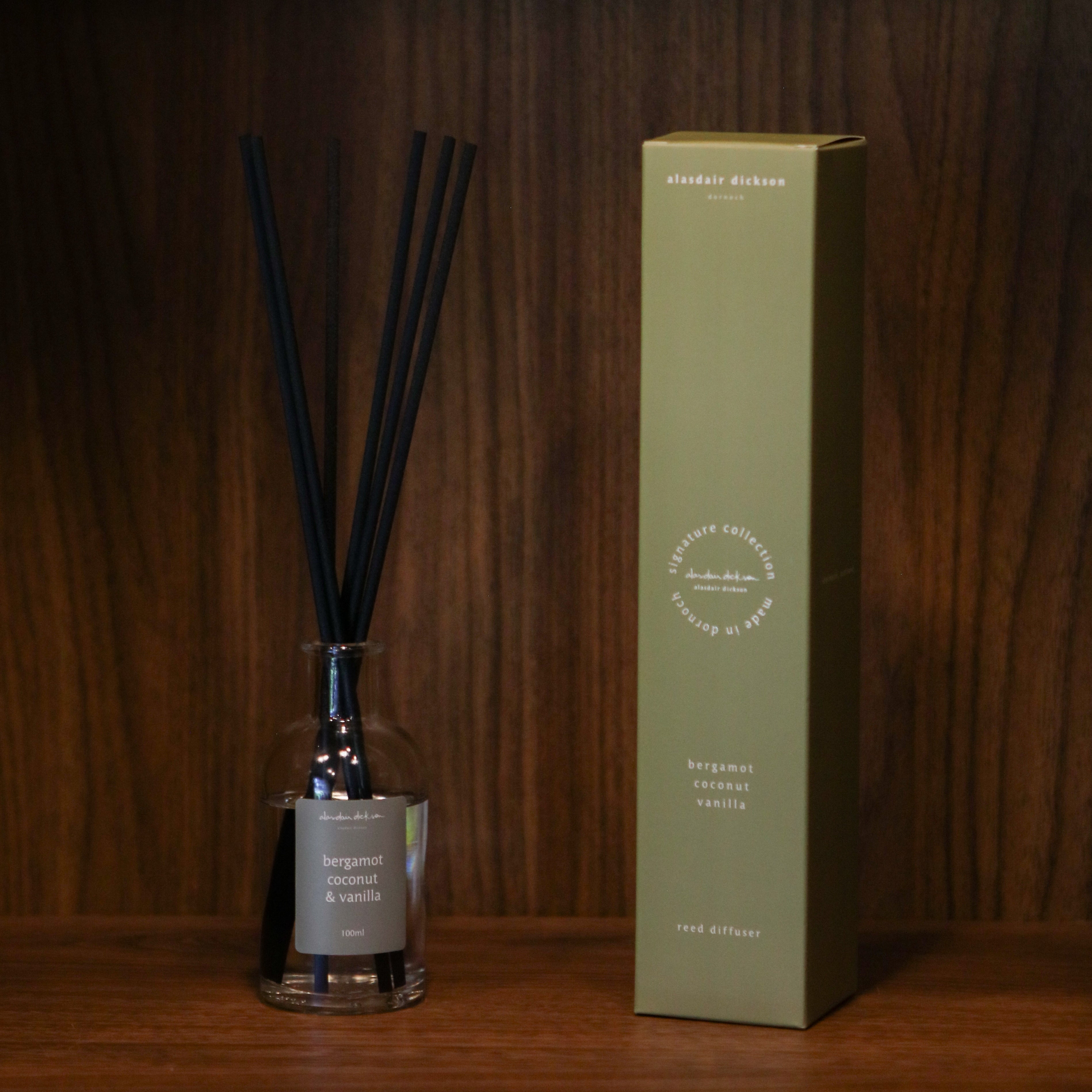 bergamot coconut & vanilla reed diffuser