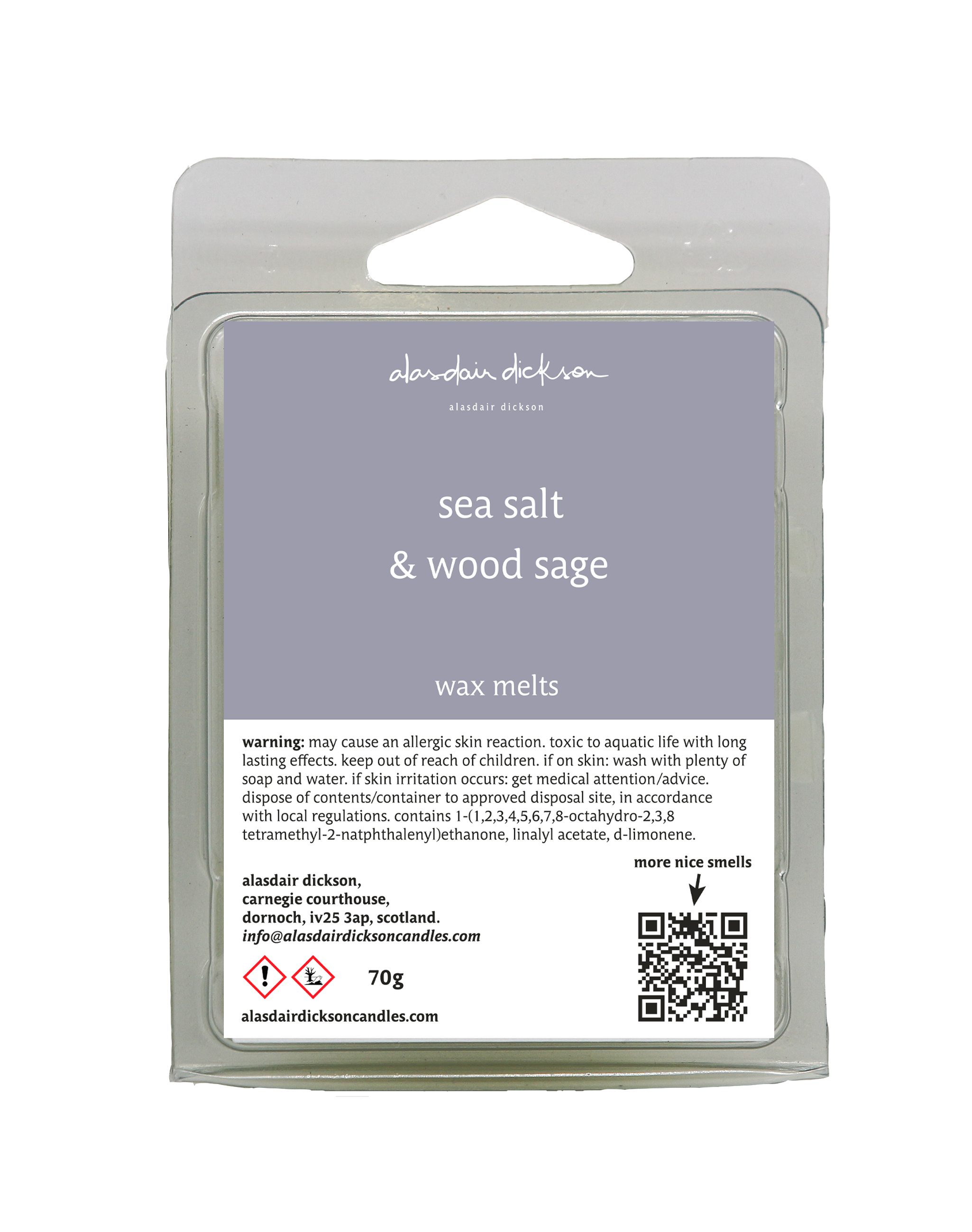 sea salt & wood sage wax melt bar